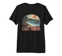 Retro Timor Orientale Paesaggio Vintage Souvenir Maglietta Premium