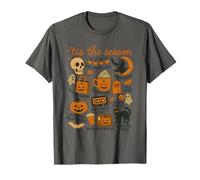 Retro Tis The Season Stagione Halloween Autunno Ghost Vibes Tee Maglietta
