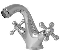 RETRO TRADIZIONALE CROMO MISCELATORE LAVABO RUBINETTO NOLA