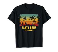 Retro tramonto California Santa Cruz surf Maglietta