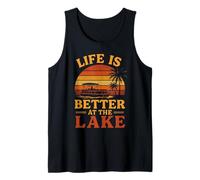 Retro Tramonto Life is Better at the Lake Vintage Pontoon Boat Canotta