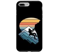 Retro Tramonto Montagna Rock Climber Silhouette Custodia per iPhone 7 Plus/8 Plus