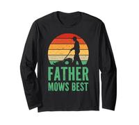 Retro Tramonto Padre Falcia Il Miglior Giardiniere Papà Cura Del Prato Maglia a Manica