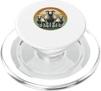 Retro Tramonto Pecora Silhouette Agnello Agnelli PopSockets PopGrip per MagSafe
