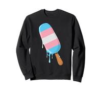 Retro Trans Pride Ice Cream Transgender LGBTQ Estetica Felpa