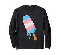 Retro Trans Pride Ice Cream Transgender LGBTQ Estetica Maglia a Manica