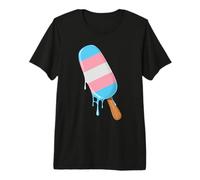 Retro Trans Pride Ice Cream Transgender LGBTQ Estetica Maglietta Premium