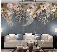 Retrò Tridimensionale Botanico Colorato Floreale 3D Carta Da Parati Facile Installare Mobili Sfondi Ufficio Divano Camera Letto Sfondo Decorazione Murale-350cm×256cm