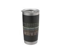 Retro Trondheim Norvegia Bicchiere termico in acciaio inox doppia parete