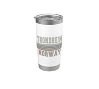 Retro Trondheim Norvegia Bicchiere termico in acciaio inox doppia parete