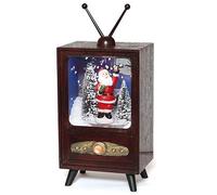 Retro Tv Snowy Music Light, Christmas Snow Scene, con Luce a Led, Funzione Musicale, Scena Interna Di Neve Simulata, Adatta per la Decorazione Natalizia, LJJY-KK