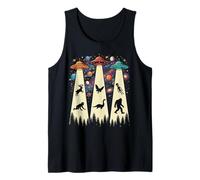 Retro UFO Beams Bigfoot e Creature Misteriose Canotta