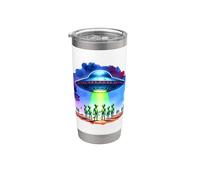Retro UFO disco volante rapimento alieno Sci Fi Gathering Bicchiere termico in acciaio inox doppia parete