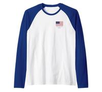 Retro USA 2024 Team American Mountain Bike Vintage Maglia con Maniche Raglan