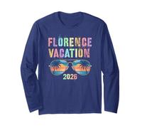 Retro Vacanza Firenze 2026 Vacay Beaching Travel Matching Maglia a Manica
