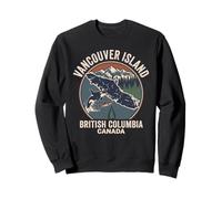 Retro Vancouver Island Orcas Salmone British Columbia Canada Felpa