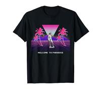 Retro Vaporwave Hipster Palm Tree - 80s 90s Aesthetic Maglietta