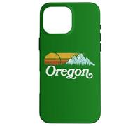 Retro Vibe Oregon Sweatshirt Vintage Mountains & Sun Custodia per iPhone 16 Pro Max