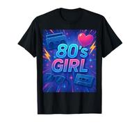 Retro Vibes 80s Ragazza Cool Throwback Ricordi Divertenti Maglietta