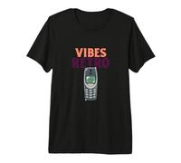 Retro Vibes Vecchio Telefono Nokia | Vibazioni tecnologiche Vintage Maglietta Premium
