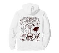 Retro Victorian Line Art Aesthetic Cottagecore Academia Felpa con Cappuccio