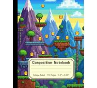Retro Video Game Pixel Art Composition Notebook: A Cool 8-Bit Arcade Platformer Journal for Kids and Gamers | Classic Console Level Design Notebook for School and Writing