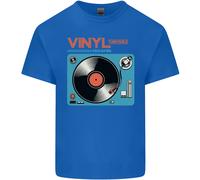 Rétro Vinile Records Giradischi Musica Dj Uomo Cotone T-Shirt
