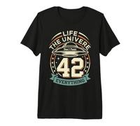 Retro Vintage 42 Risposta alla Vita L'Universo e Tutto Maglietta Premium