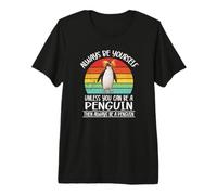 Retro Vintage Always Be Yourself Macaroni Penguin Lover Maglietta Premium