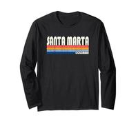 Retro Vintage Anni '70 Anni '80 Stile Santa Marta, Colombia Maglia a Manica