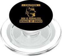 Retro Vintage Beware Dog Is Harmless Sign German Shepherd PopSockets PopGrip per MagSafe