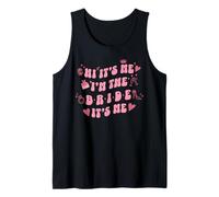 Retro Vintage Bubbly Hi It's Me I'm The Bride Annuncio Canotta