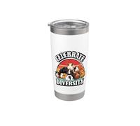 Retro Vintage Celebrate Diversity Wh uinea Pig Lover Bicchiere termico in acciaio inox doppia parete