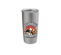 Retro Vintage Celebrate Diversity Wh uinea Pig Lover Bicchiere termico in acciaio inox doppia parete