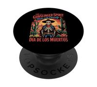 Retro Vintage Dià de los Muertos Vecchio West Gunslinger PopSockets PopGrip Adesivo