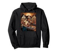 Retro Vintage DJ - HipHop Music Bronx Party Tee Felpa con Cappuccio