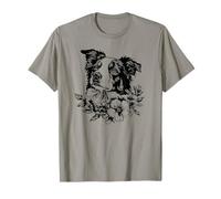 Retro Vintage Flowers Blue Merle Australian Shepherd Lover Maglietta
