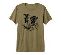 Retro Vintage Flowers Blue Merle Australian Shepherd Lover Maglietta Premium