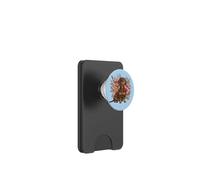 Retro Vintage Flowers Floral Brown Chocolate Dachshund Lover PopSockets PopWallet per MagSafe