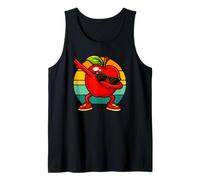 Retro Vintage Funny Apple Dab Dance Apple Fruit Dancing Canotta