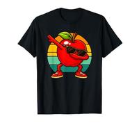Retro Vintage Funny Apple Dab Dance Apple Fruit Dancing Maglietta