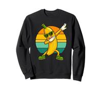 Retro Vintage Funny Banana Dab Dance Banana Fruit Dancing Felpa