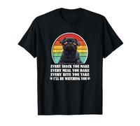 Retro Vintage Funny Every Snack You Make Black Pug Lover Maglietta