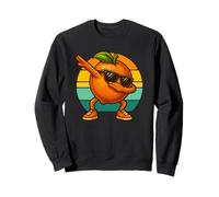 Retro Vintage Funny Orange Dab Dance Orange Fruit Dancing Felpa