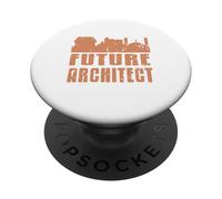 Retro Vintage Futuro Architetto Architettura Studente Presente PopSockets PopGrip Adesivo