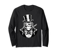 Retro Vintage Gorilla Gentiluomo Papillon Silverback Maglia a Manica