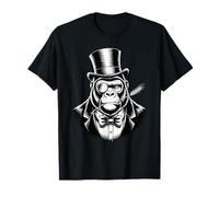 Retro Vintage Gorilla Gentiluomo Papillon Silverback Maglietta