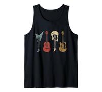 Retro Vintage Guitar Collection per Chitarrista Musicista Musica Canotta