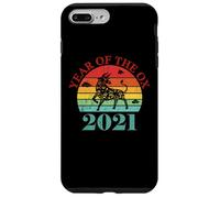 Retro Vintage Happy Chinese New Year of the Ox 2021 Custodia per iPhone 7 Plus/8 Plus