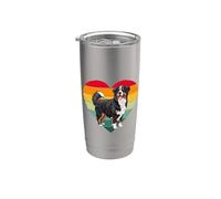 Retro Vintage Heart Bernese Mountain Dog Lover Bicchiere termico in acciaio inox doppia parete